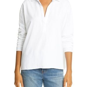 Frank and Eileen Heritage Jersey Popover Henley in White - Size M
